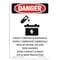 Signmission Safety Sign, OSHA Danger, 10" Height, Highly Corrosive Materials, Portrait OS-DS-D-710-V-1353 - alternate 1